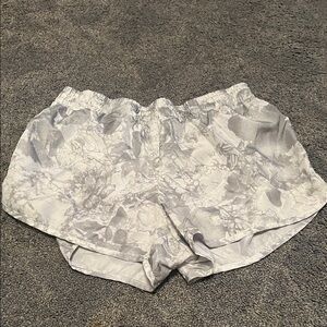 Gray Patterned Athletic Shorts